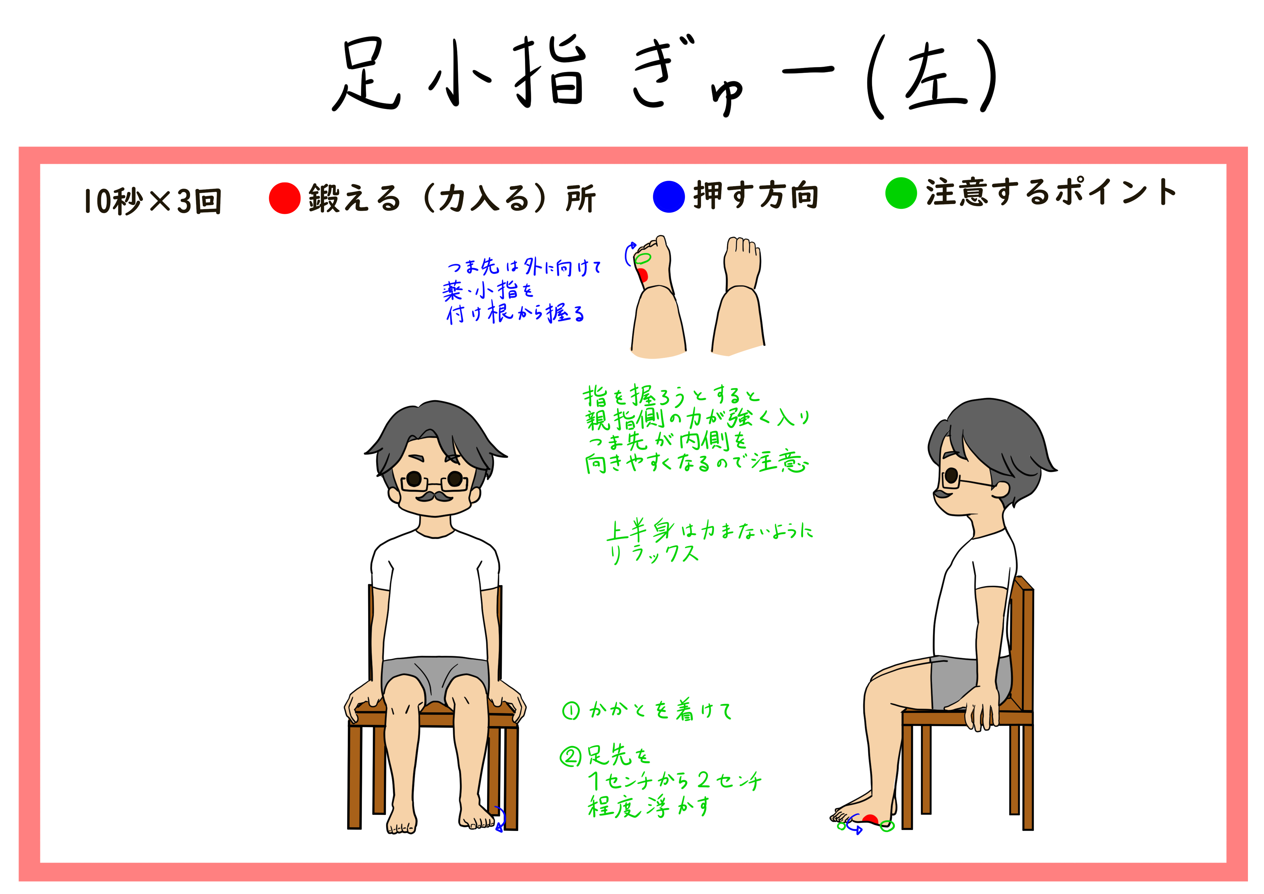 足小指ぎゅー 左