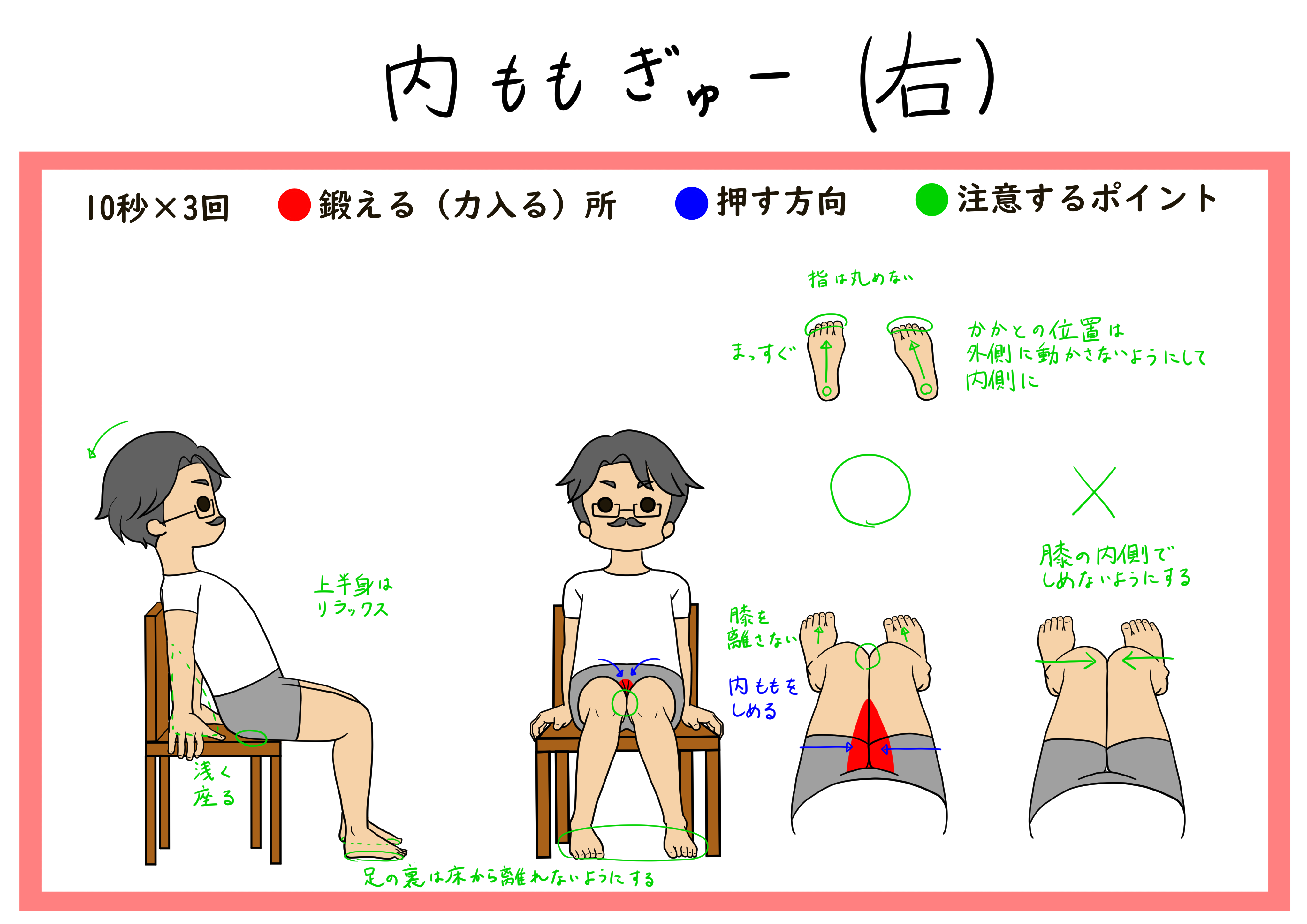 内ももぎゅー 右